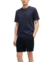 Boss by Hugo Men's Relax Straight-Fit Logo-Print 8" Sleep Shorts