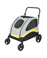 Bingopaw 4 Wheel Foldable Dog Cat Travel Stroller
