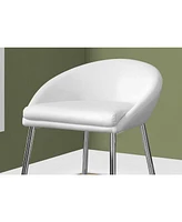 Stylish Set of Two Metal Bar Chairs with Low Back Support