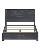 Solid Wood Bed Frame – Sturdy Platform with Slatted Base
