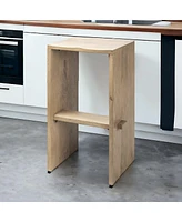 Wood Backless Counter Height Bar Chair