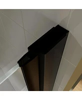 Zachvo Pivot Frameless Shower Door with Clear Glass for Bathroom