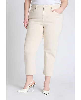 Eloquii Plus The Naomi Comfort Stretch Straight Crop Jean