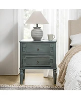 Kim 28"Tall 2-Drawer Nightstand