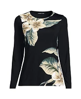 Lands' End Women's Long SunShade Upf 50 Sleeve Relaxed Rash Guard