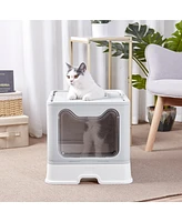 Bingopaw Portable Foldable Cat Litter Box Pet Litter Boxes Toilet