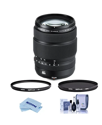 Fujifilm Gf 32-64mm f/4 R Lm Wr Lens, Bundle with Hoya 77mm Uv+Cpl Filter, ProOptic Cleaning Kit, Cleaning Cloth