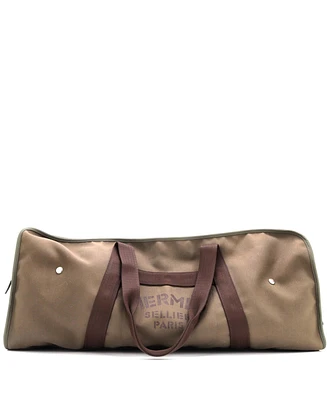 Pre-Owned Hermes Groom Boot and Helmet Bag Canvas