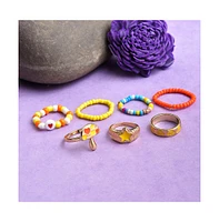 Sohi Women's Beaded Multi-Layer Ring