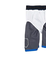 Avengers Boys Black Panther Upf 50+ Rash Guard and Swim Trunks Outfit Set