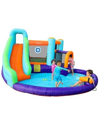 Ltmate Global Inc. Bounce House for Kids 3-12 Inflatable Slide Jumping Bounce Castle Blow Up Toddler Bouncy House for Kids Outdoor with Slide and Blow