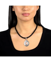 Sterling Silver Rhodochrosite Pear Pendant Enhancer