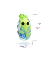 Bling Jewelry Set of 3 Lime Green Lizard & Toad Frog Lampwork Glass Charm Bead Sterling Silver