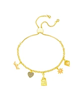 Disney Crystal and Mother of Pearl Princess Bolo Bracelet