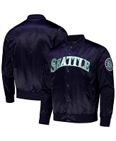 Pro Standard Men's Navy Seattle Mariners Wordmark Satin Full-Snap Jacket