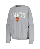 Soft As A Grape Women's Gray San Francisco Giants Pigment Dye Pullover Sweatshirt