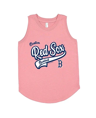Soft As A Grape Big Girls Pink Boston Red Sox Tank Top