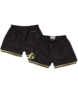 Mitchell & Ness Women's Black Philadelphia 76ers Hardwood Classics Golden Jump Shot Shorts