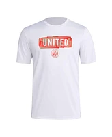 Adidas Men's White Atlanta United Fc Local Pop Aeroready T-Shirt