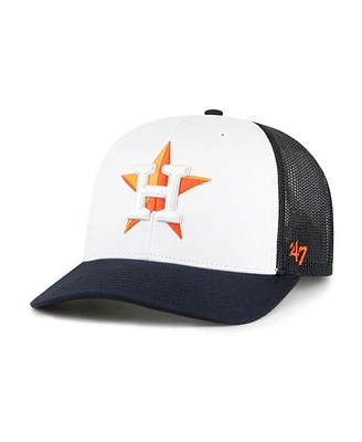 '47 Brand Men's White/Navy Houston Astros Freshman Trucker Adjustable Hat