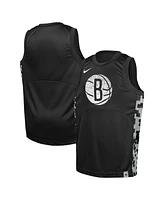 Nike Big Boys and Girls Black Brooklyn Nets Courtside Starting Five Team Jersey