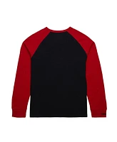 Mitchell & Ness Men's Black/Red New Jersey Devils Legendary Slub Raglan Long Sleeve T-Shirt