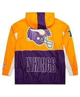 Mitchell & Ness Men's White Minnesota Vikings Big Shot Premium Full-Zip Windbreaker Jacket
