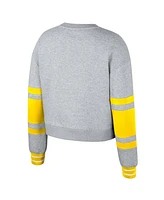 Stadium Essentials Women's Heather Gray Columbus Crew Scrimmage Cropped Pullover Sweatshirt