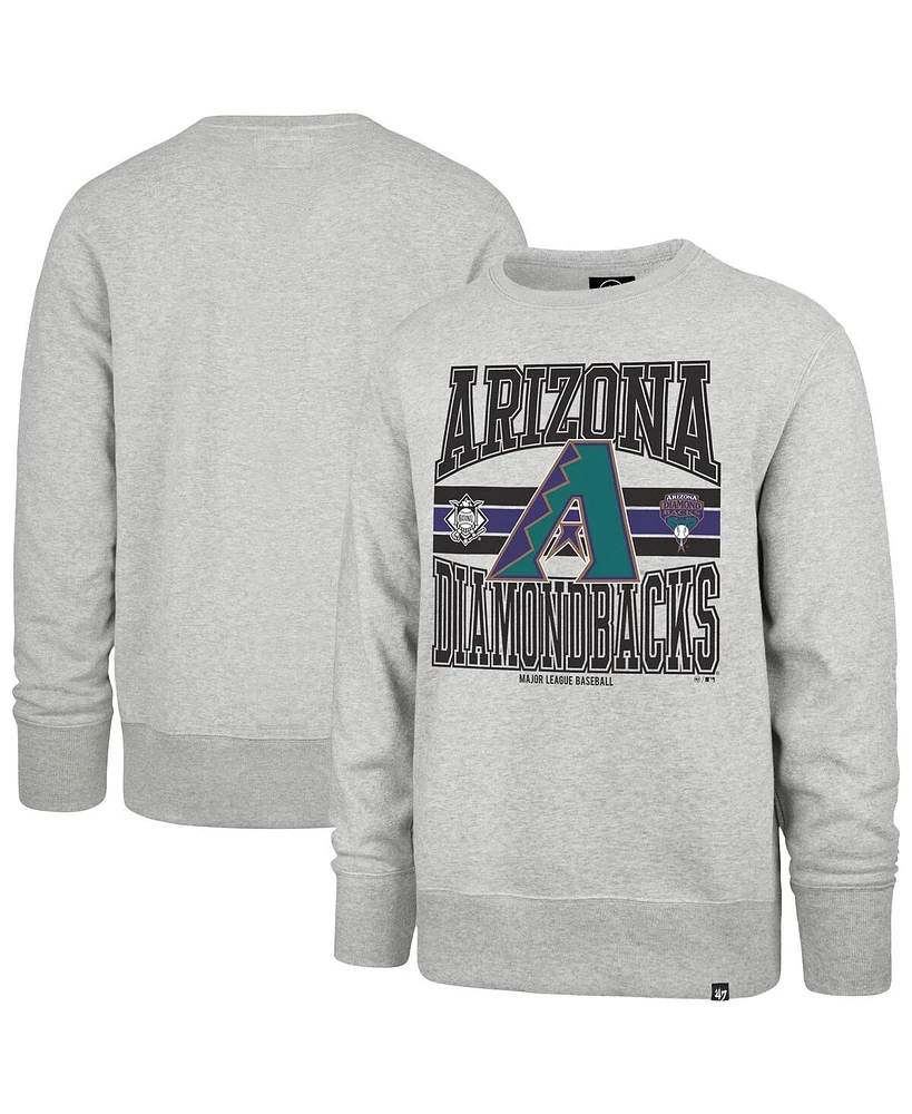 '47 Brand Men's Gray Arizona Diamondbacks Letters Headline Pullover Sweatshirt