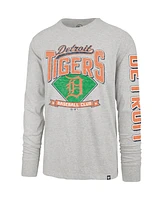 '47 Brand Men's Gray Detroit Tigers Fair Ball Franklin Long Sleeve T-Shirt