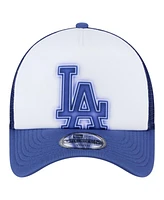 New Era Toddler White/Royal Los Angeles Dodgers Painted A-Frame 9FORTY Trucker Adjustable Hat
