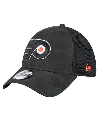 New Era Men's Black Philadelphia Flyers Active Subtle Camo 39THIRTY Flex Hat