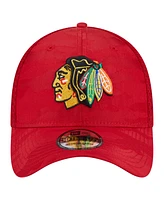 New Era Men's Red Chicago Blackhawks Active Subtle Camo 39THIRTY Flex Hat
