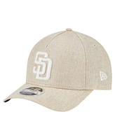 New Era Men's Beige San Diego Padres Cotton Weave M-Crown A-Frame 9FORTY Adjustable Hat