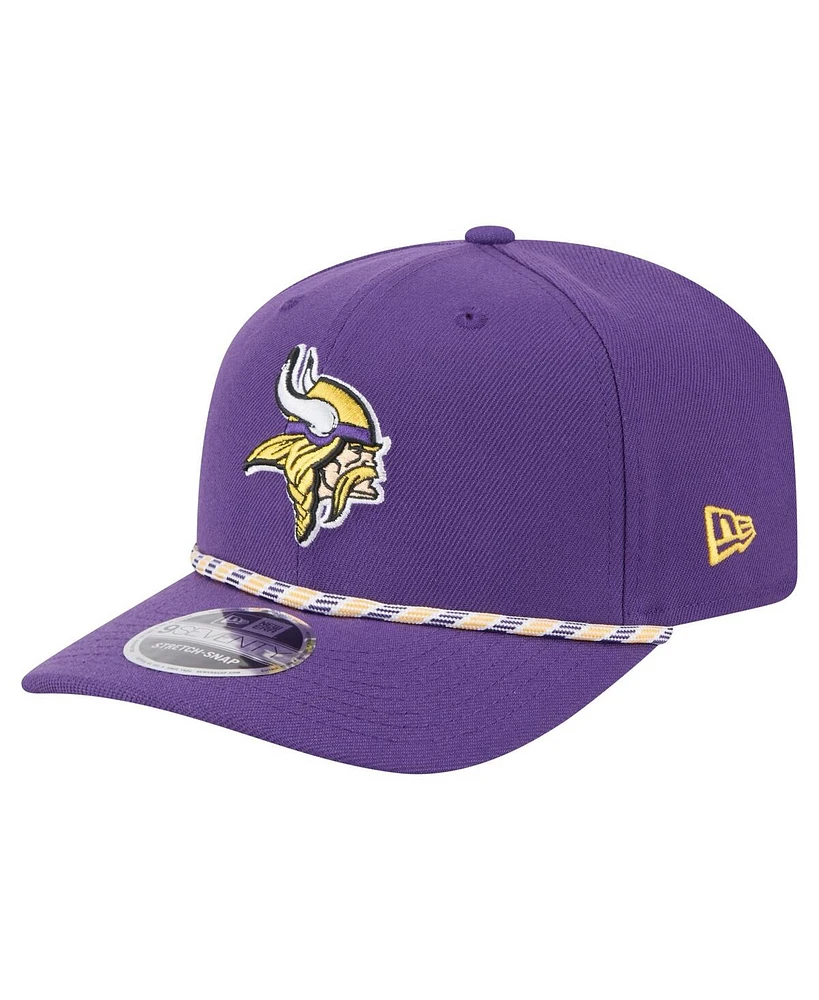 New Era Men's Purple Minnesota Vikings Gameday Multi Rope 9SEVENTY Stretch-Snap Hat