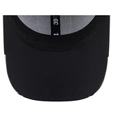 New Era Men's Black Las Vegas Raiders Game Day Linear 39THIRTY Flex Hat
