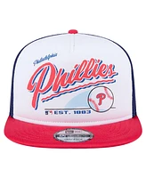 New Era Big Boys and Girls White Philadelphia Phillies Retro 9FIFTY Snapback Hat