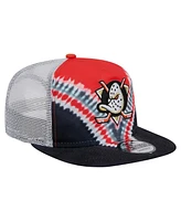 New Era Men's Black/Orange Anaheim Ducks Throwback V-Dye Adjustable Golfer Hat