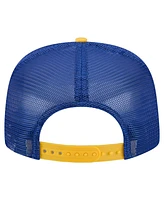 New Era Men's White/Yellow Seattle Mariners Retro Script Trucker 9FIFTY Snapback Hat