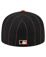 New Era Men's Black San Francisco Giants Pinstripe 59FIFTY Fitted Hat