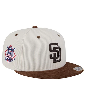 New Era Men's Cream/Brown San Diego Padres Two-Tone Corduroy 59FIFTY Fitted Hat
