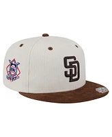 New Era Men's Cream/Brown San Diego Padres Two-Tone Corduroy 59FIFTY Fitted Hat