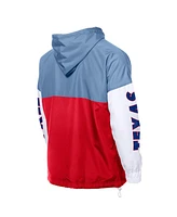 New Era Men's Red/Light Blue Texas Rangers Color Block Full-Zip Hoodie Windbreaker Jacket