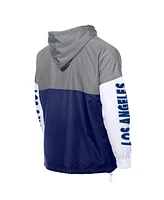 New Era Men's Royal/Gray Los Angeles Dodgers Color Block Full-Zip Hoodie Windbreaker Jacket