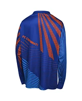 Outerstuff Big Boys and Girls Blue Fc Cincinnati Nifty Netminder Long Sleeve T-Shirt