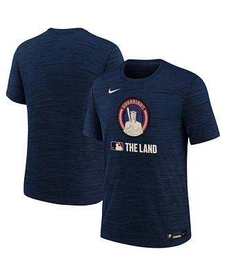 Nike Big Boys and Girls Navy Cleveland Guardians Authentic Collection City Connect Velocity Performance T-Shirt