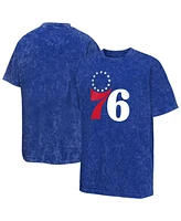Outerstuff Big Boys and Girls Royal Philadelphia 76ers Rugged Defense T-Shirt