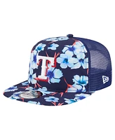 New Era Men's Royal Texas Rangers Adventure Pattern Golfer Trucker Snapback Hat