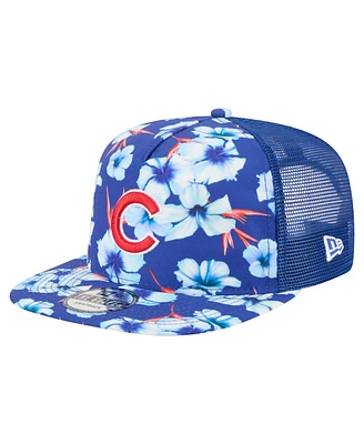 New Era Men's Royal Chicago Cubs Adventure Pattern Golfer Trucker Snapback Hat