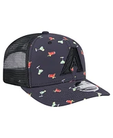 New Era Men's Black Arizona Diamondbacks Adventure Drinks Pattern 9SEVENTY Stretch-Snap Hat
